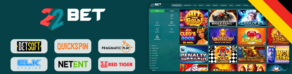 22bet casino spiele und software