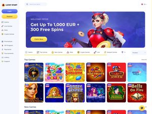 LuckyStart Casino website