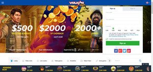 VulkanVegas Casino website